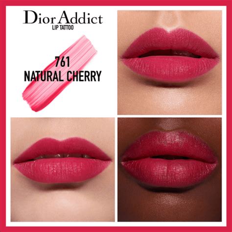 dior 761 lip tattoo|REVIEW Dior Addict Lip Tattoo, 761 Natural Cherry.